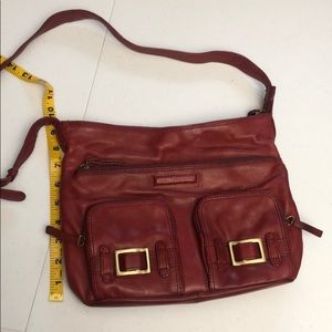 Stone Mountain Red Leather- purse- 6 pockets